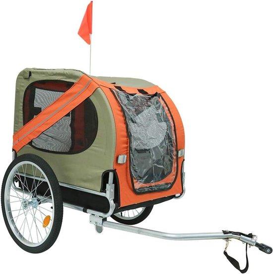 Fahrradanhänger für Hunde - Klappbarer Anhänger - Transport für Haustiere - Universelle Fahrradkupplung - Tragfähigkeit: 40 kg - Rot/Schwarz