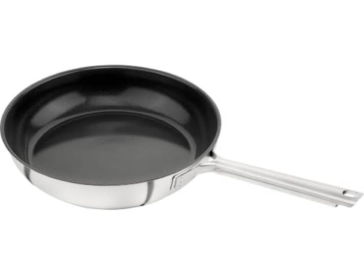ZWILLING TrueFlow Bratpfanne 28 cm, Keramik-Antihaftbeschichtung, Induktion Rostfreier Edelstahl, Für alle Herdarten, Satiniert