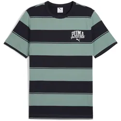 PUMA Class Striped T-Shirt Herren 30 - green moon L