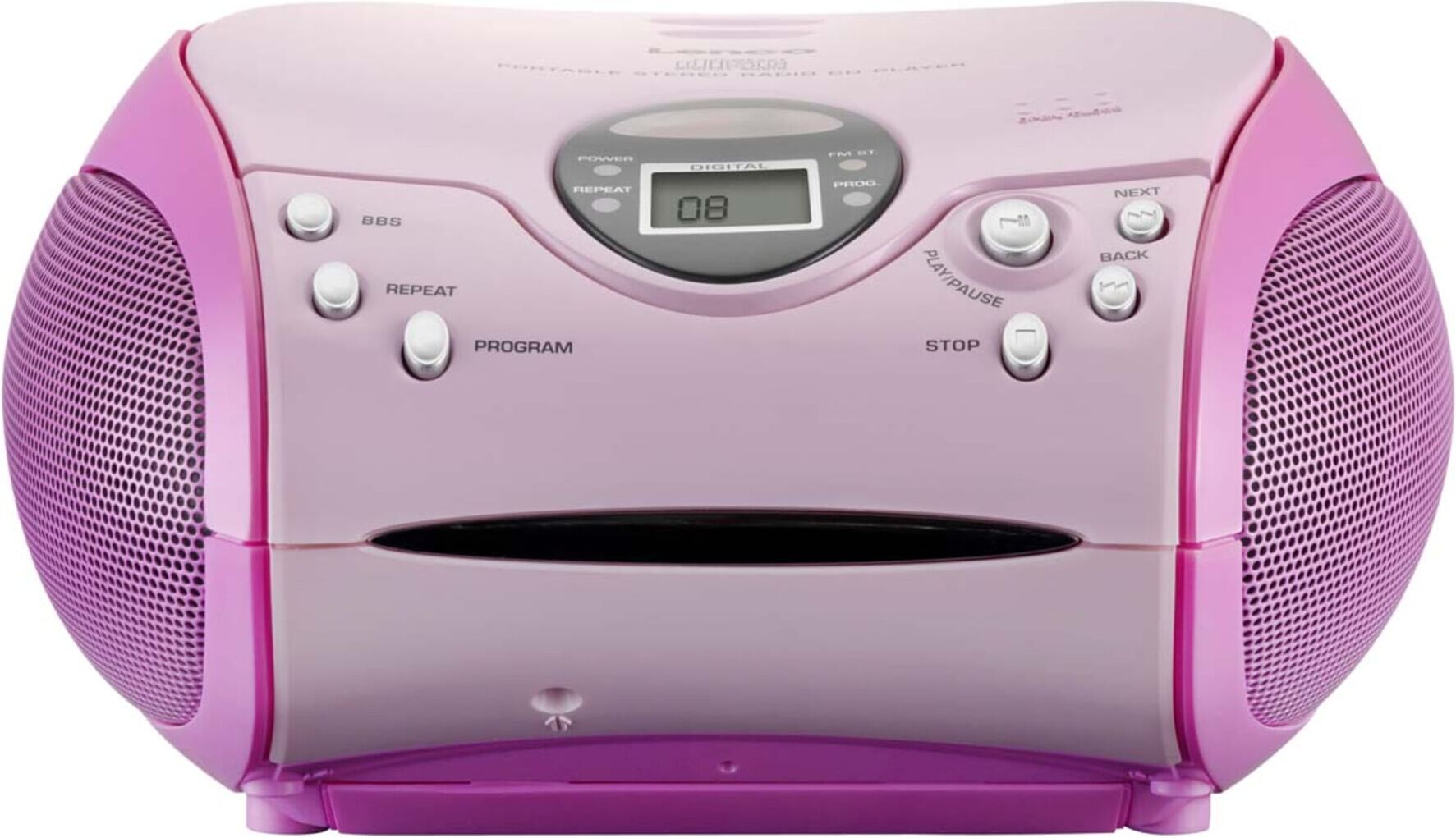 Lenco UKW-Radio mit CD SCD-24 pink stereo)