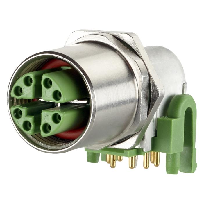 Metz Connect M12 BU8 471 - Buchse M12, 8-polig, gewinkelt, Rückwandmontage (MMT471A315-0002)