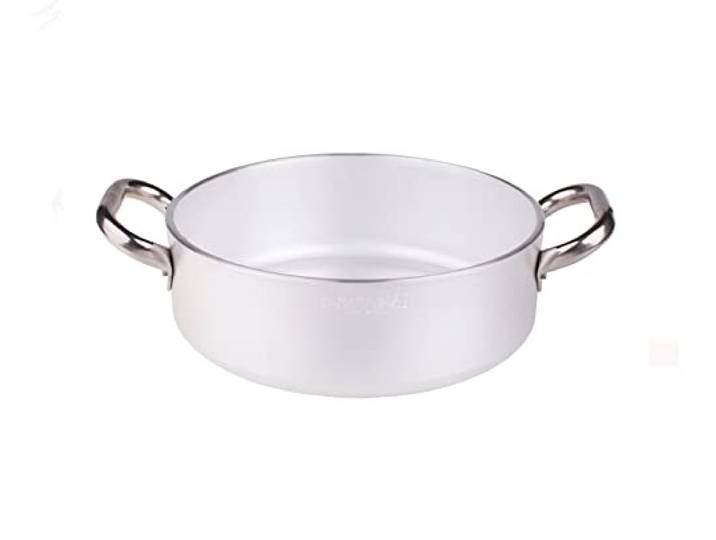 Töpfe Agnelli Casserole Zylindrische, Nieder, Radiant, Aluminium, Blechstärke mmArgento 5, 23 Liter