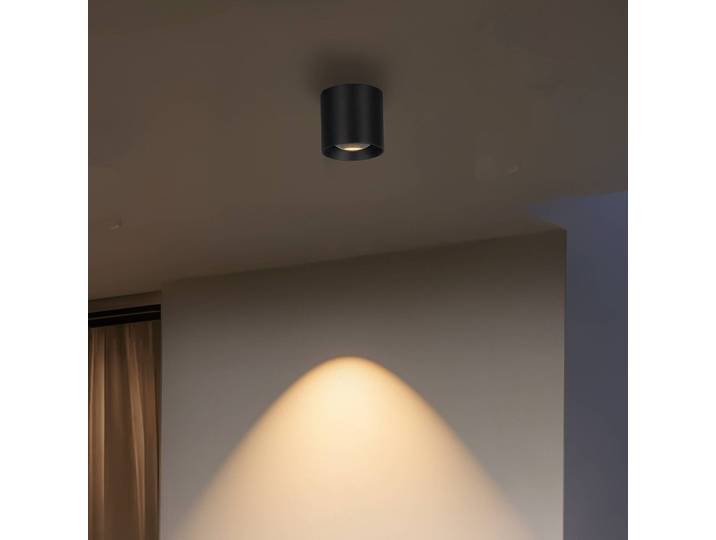 LCD LED-Außendeckenleuchte 5172, graphit, 9 cm, Metall, IP54 CCT 5172, schwarz, Aluminium, Modern, LED Deckenleuchten