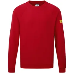 ESD Antistatik Sweatshirt "AS24" - S - Rot