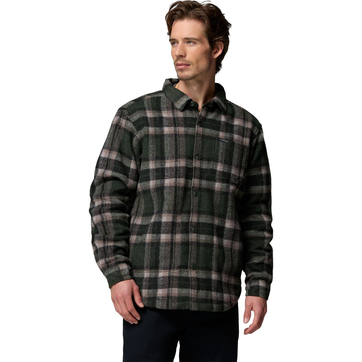 Columbia Men’s Hunter Arch Shirt Jacket greenscape track plaid (366) S 217365-2173651-366-S