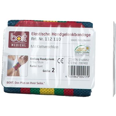 Bort Handgelenkbandage m.Klettverschl.Gr.2 bunt 1 St Bandage(s)