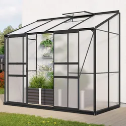 Vitavia Anlehn-Gewächshaus "Styx 3300",schwarz,3,3 m2