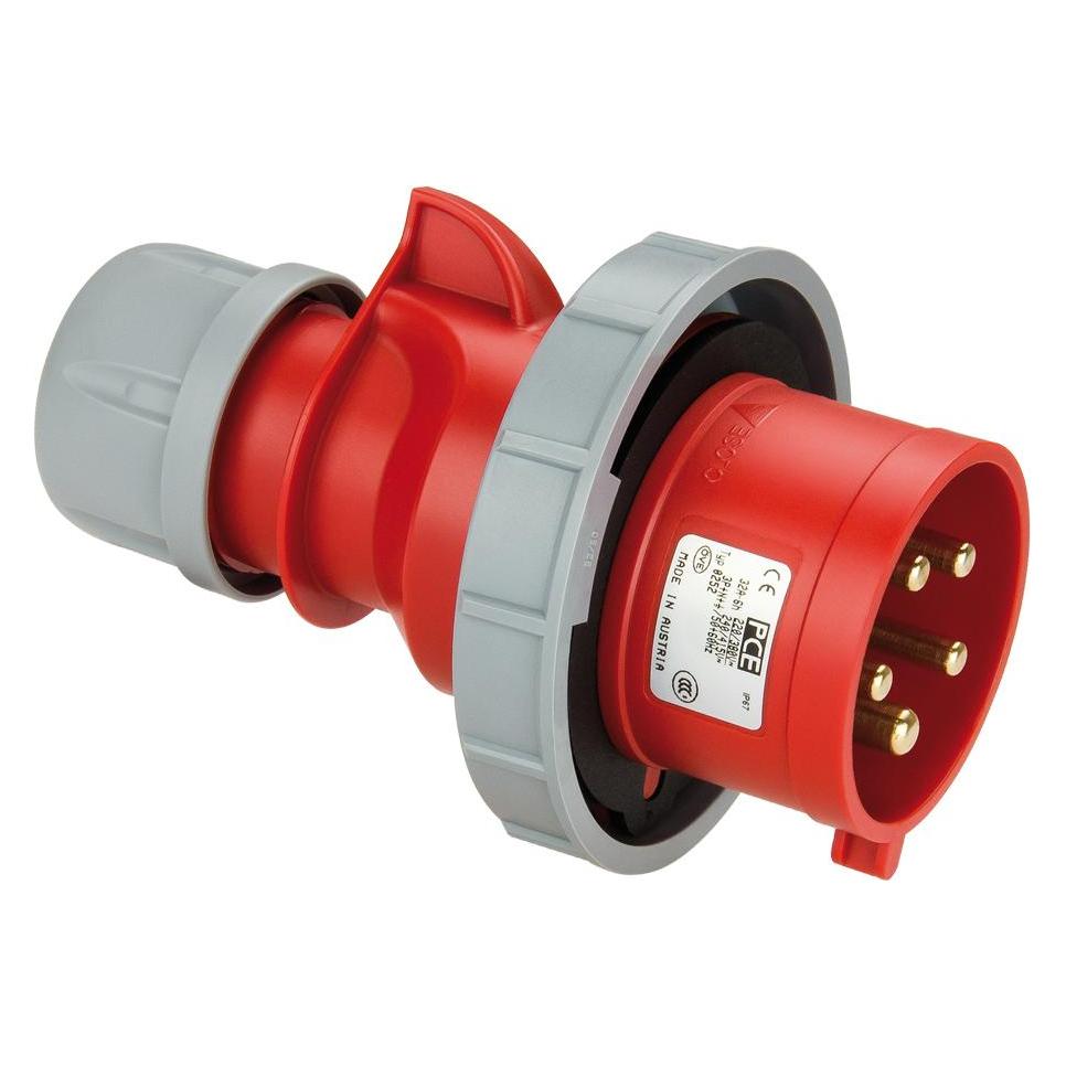 PCE 70252-6 Phasenwender Stecker 32A 5p 6h IP67 Shark (70252-6-PCE-)