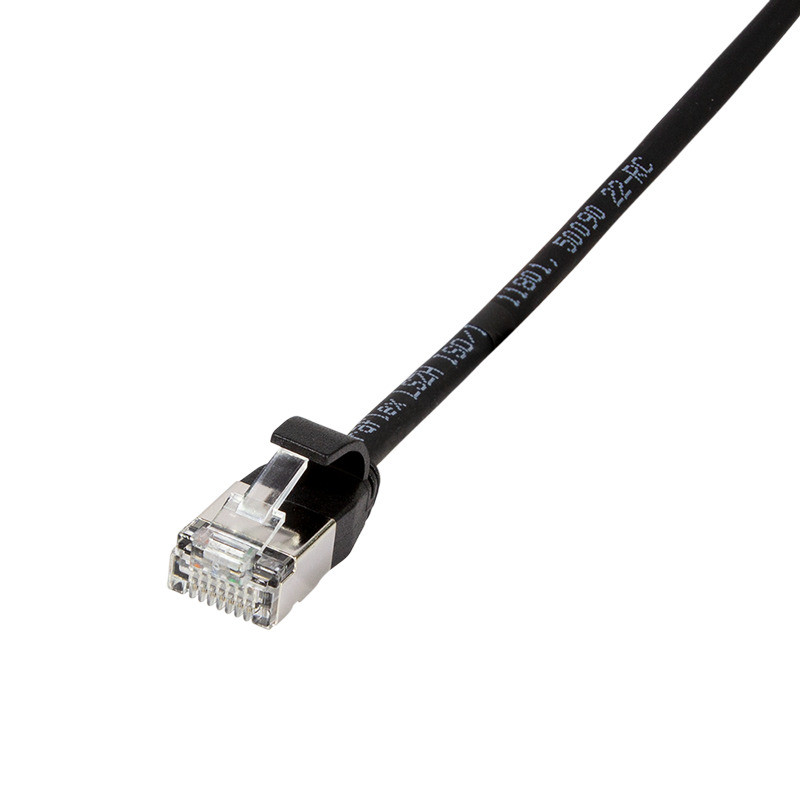 LogiLink CQ9033S Patchkabel CAT6A U/FTP TPE SlimLine zwart, 1,0 m