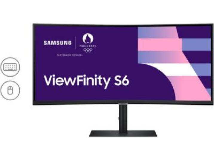 Samsung - Ecran Pc Viewfinity S6 S65uc 34 Va Incurvé Wqhd 100 Hdmi Dp Usb-C 90w