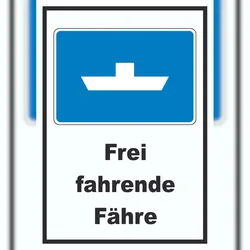 HB-Druck Frei fahrende Fähre Symbol und Text A0 (841x1189mm)