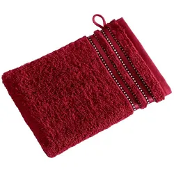 Vossen Waschlappen Cult de Luxe 16 x 22 cm Baumwolle Rot Rubin