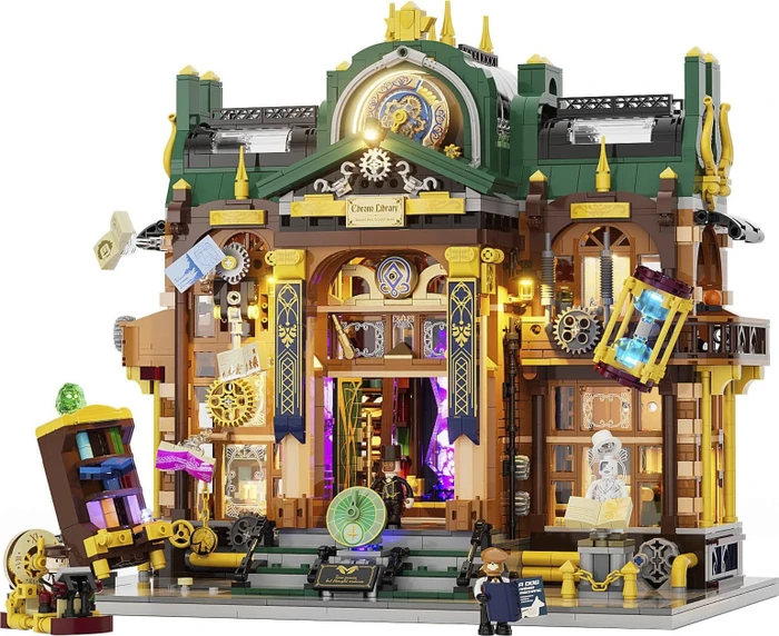 Lumibricks Steampunk Time Rift Bibliothek