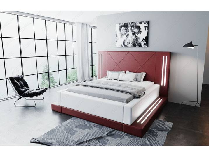 Wasserbett Casoria mit LED und moderner Polsterung