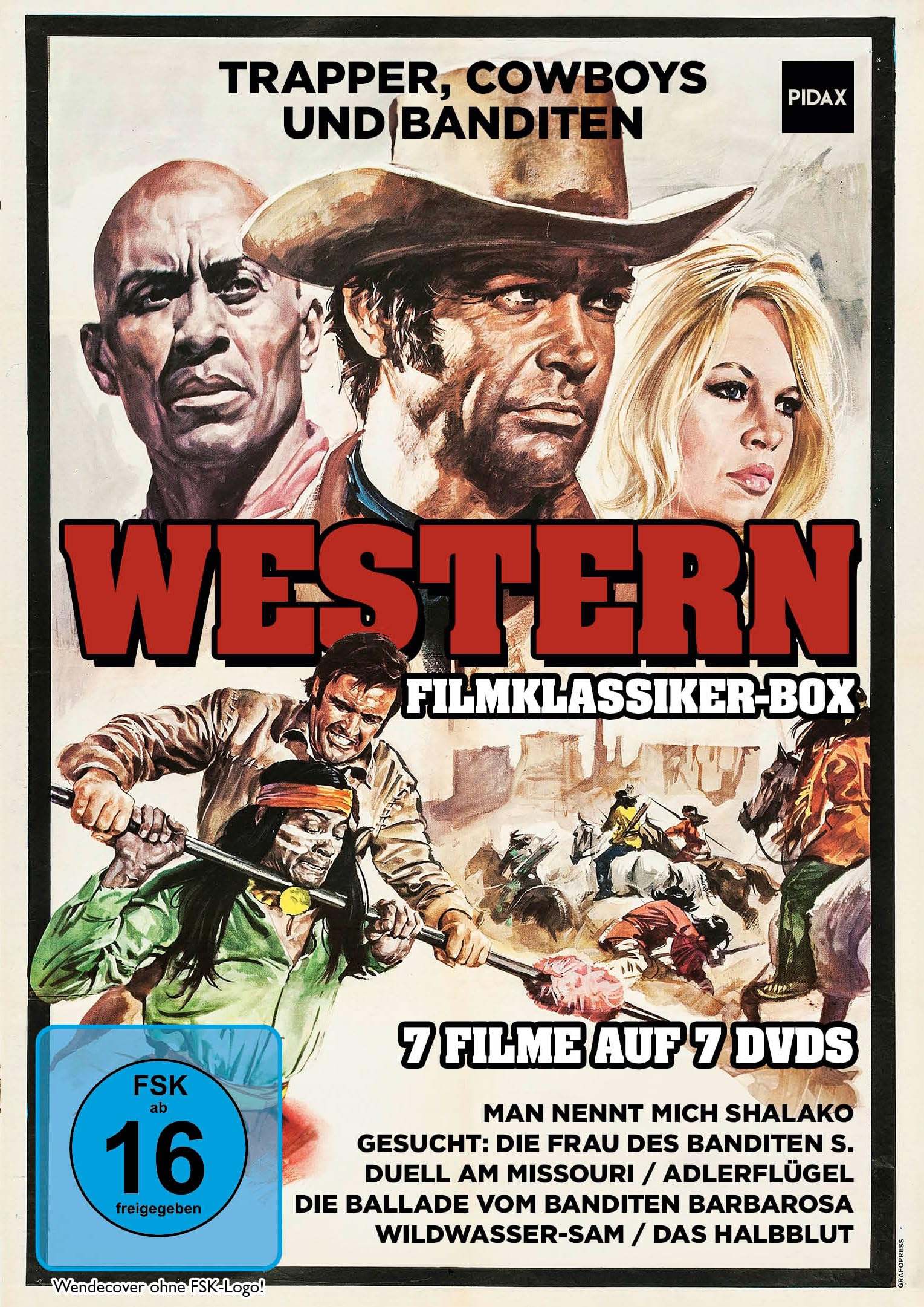 Western Filmklassiker-Box - Trapper, Cowboys und Banditen / Sieben spannende Filmklassiker mit Starbesetzung [7 DVDs] - Preis vom 10.10.2026 11:48:34 h