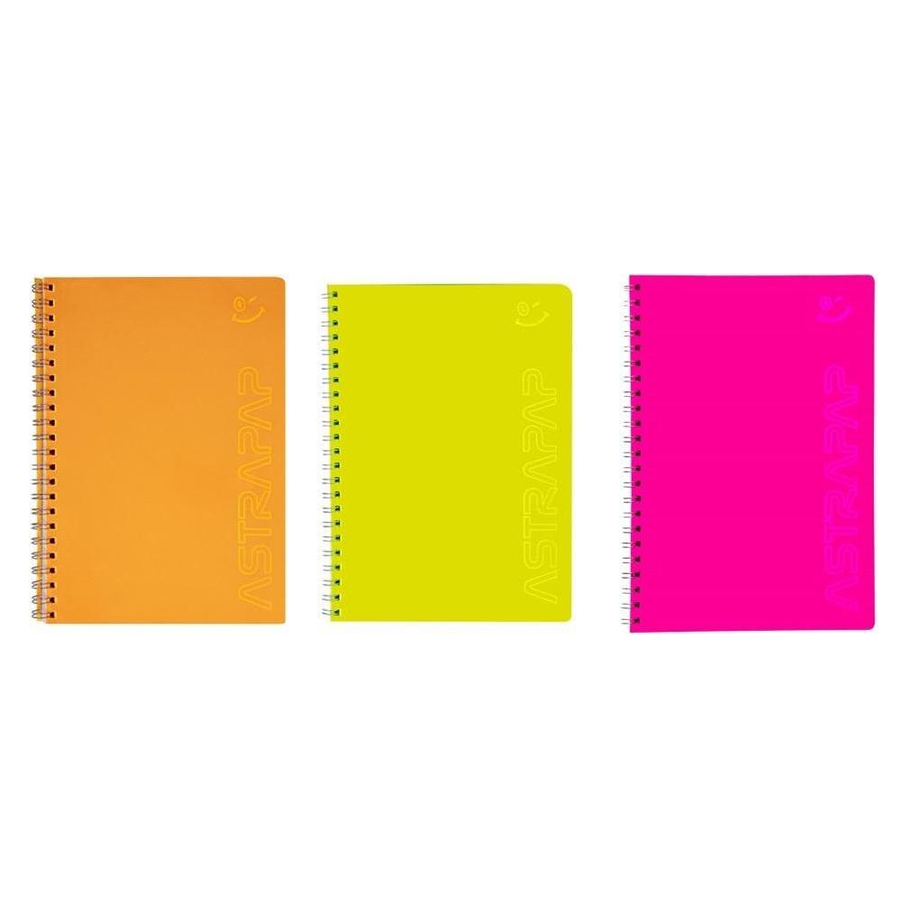 Astra Spiralnotizbuch A5/80K Fluo ASTRA-Linie (A5, Liniert) (48985252)