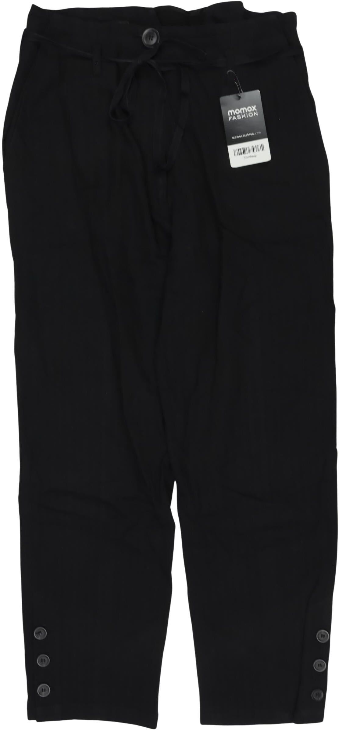 Ann Demeulemeester Damen Stoffhose, Schwarz, Gr. EU 36 (FR 38), Baumwolle / Viskose - Second Hand