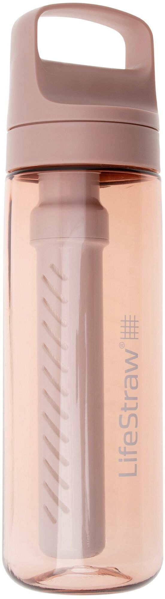 Butelka LifeStraw Go Cherry Blossom Pink GO-650ML-PNK BPA-Free Plastic, z filtrem 2-stage, 650 ml