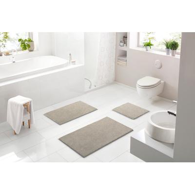 Badematte LINEA DUE "Roman", beige, H:18mm, Polyester, Badematten, Badematte