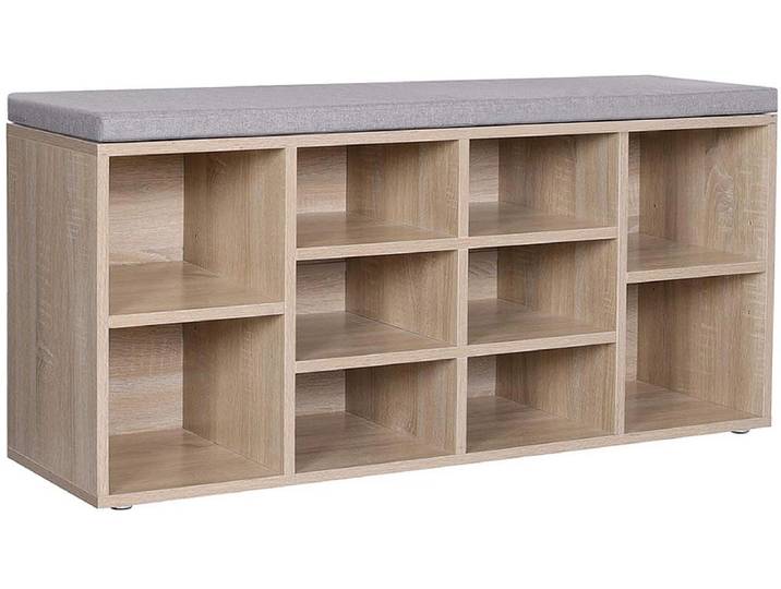 Bank für Schuhe SONGMICS BENCH 10 Paar Schuhe braun