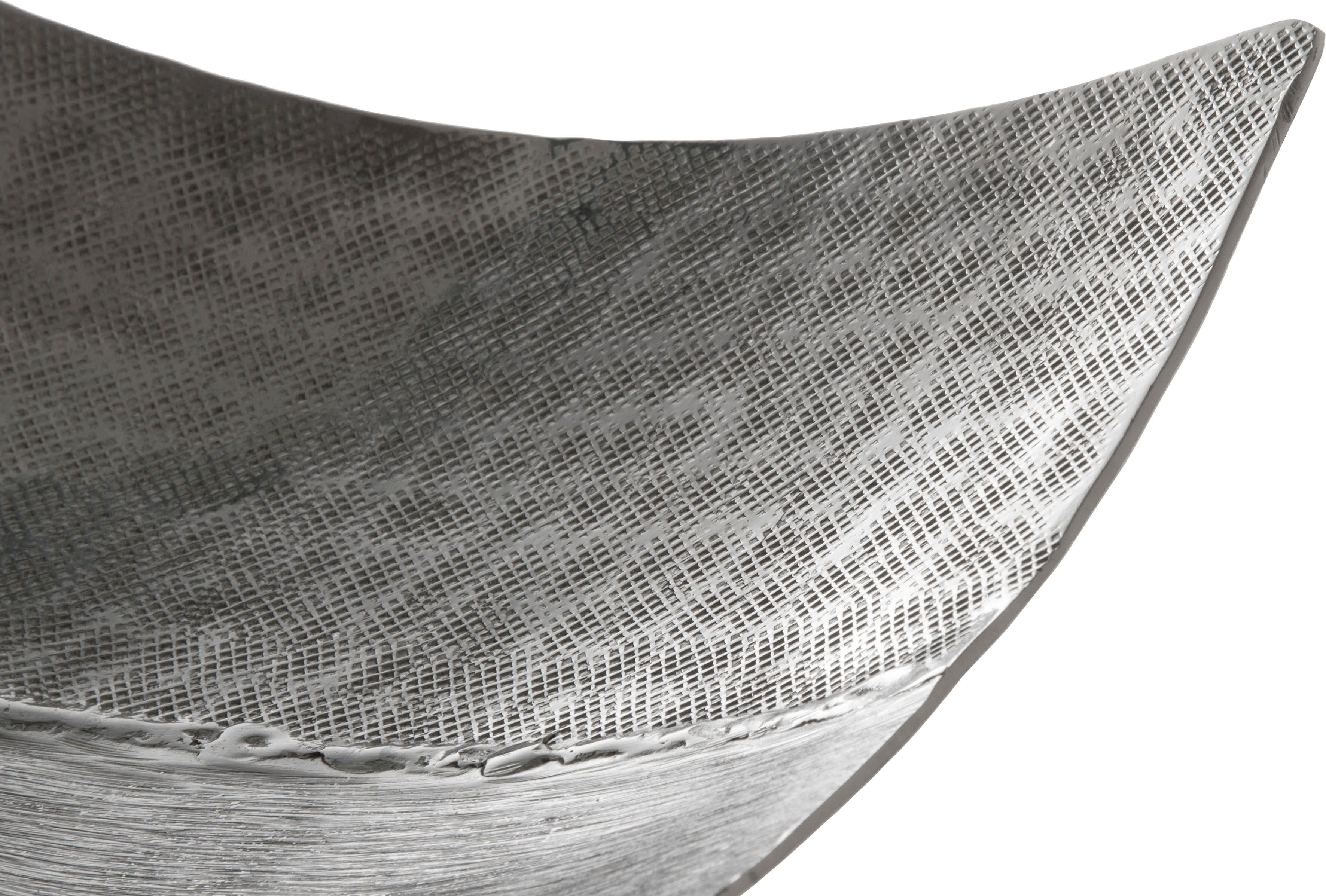 Dekoschale, silber (silberfarben), B:34cm H:10cm T:34cm, Metall, MYFLAIR MÖBEL & ACCESSOIRES, Dekoschalen, Dekoschale, Schale, silber, aus Metall, eckig, modernes Design, Wohnzimmer