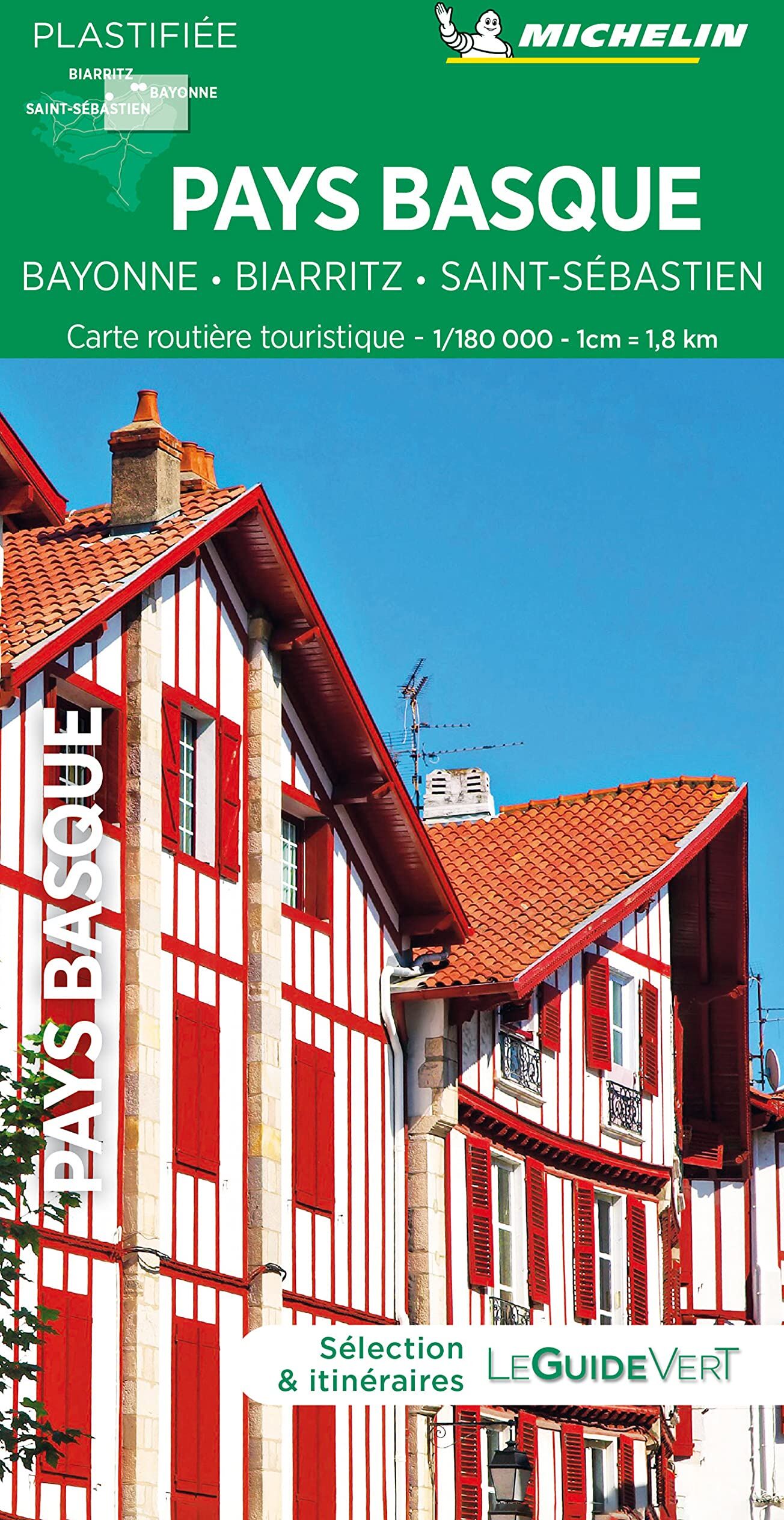 Carte routière plastifiée - Pays Basque (Bayonne, Biarritz, Saint-Sébastien)   Michelin