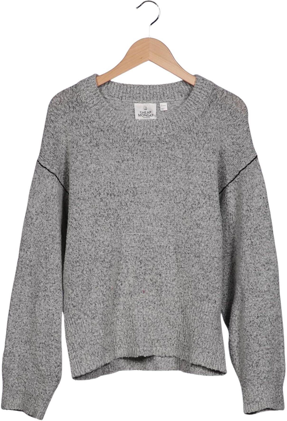 Cheap Monday Damen Pullover, Grau, Gr. L, Elasthan / Synthetik - Second Hand