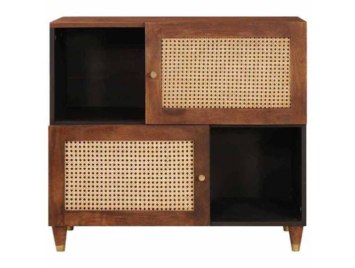 Buffet en rotin et bois de manguier - - 80x33.5x75 cm - Marron - Rotin et bois de manguier massif