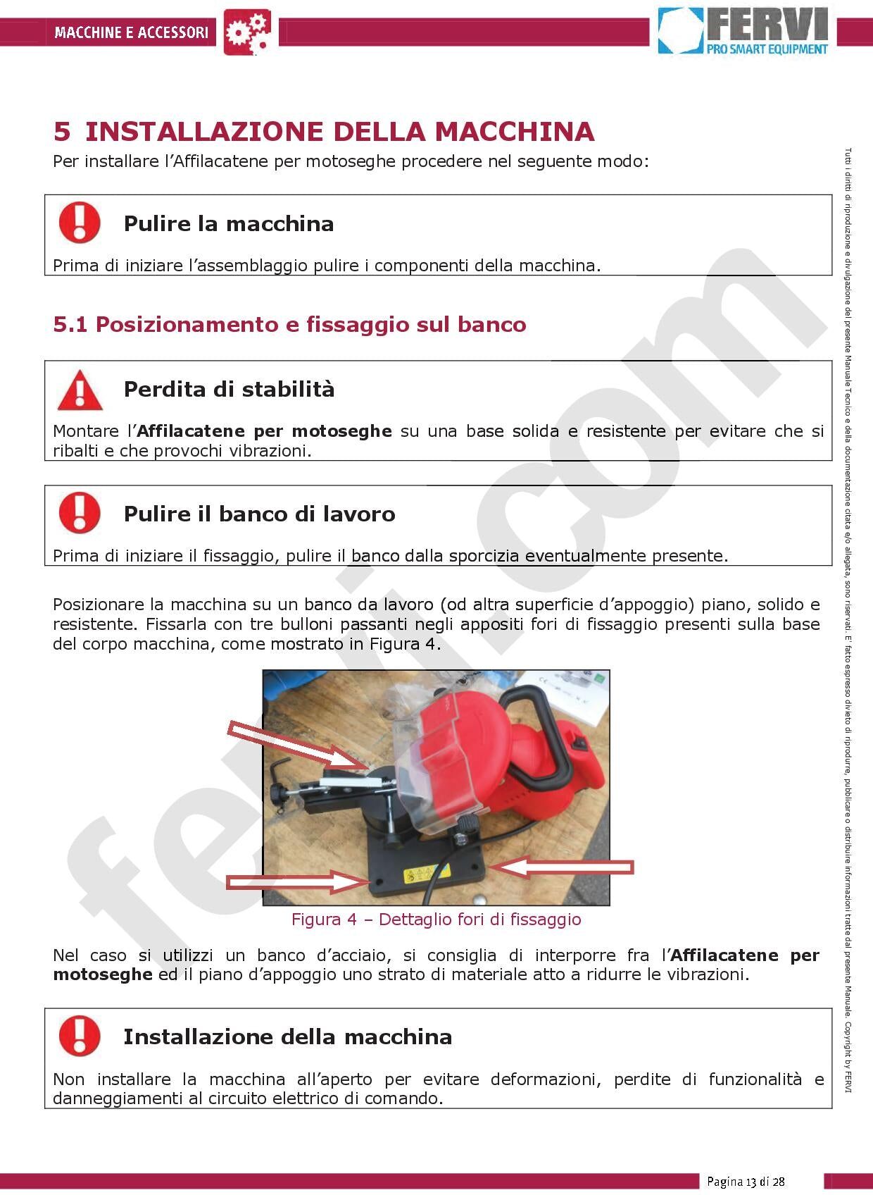 Fervi 0502 Affilacatene per motosega