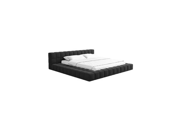 Design Polsterbett „Sora“ mit Ablagefach, Kunstleder Schwarz BLOOMINGLOFT Collection