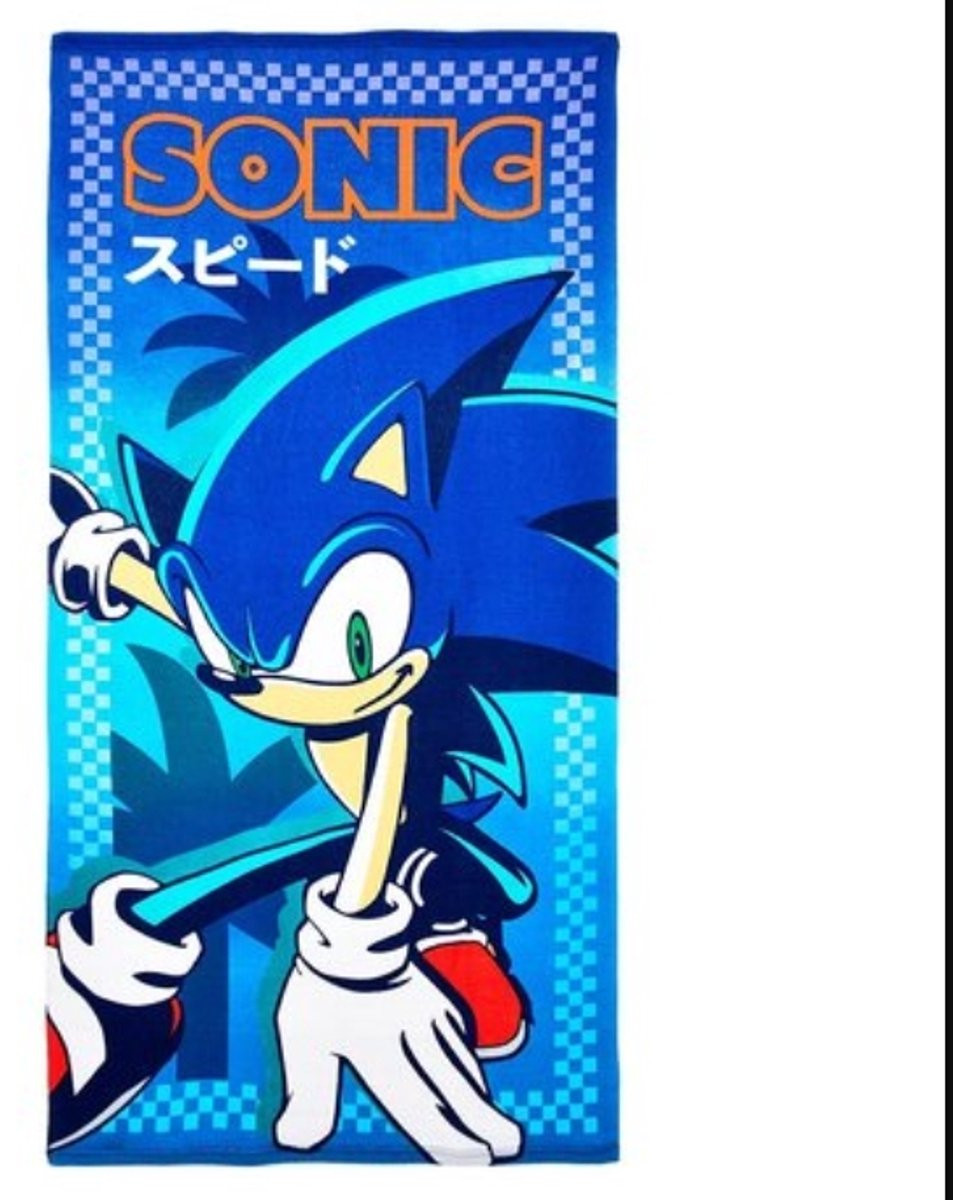 Sega Sonic the Hedgehog strandlaken voor kinderen, 70 x 140 cm