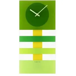 Nextime, Wanduhr, klok 2855gn Bold Stripes, 19 x 38 cm, Wall, Green