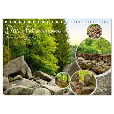 Das Felsenmeer - Natur pur im Odenwald (Tischkalender 2026 DIN A5 quer), CALVENDO Monatskalender