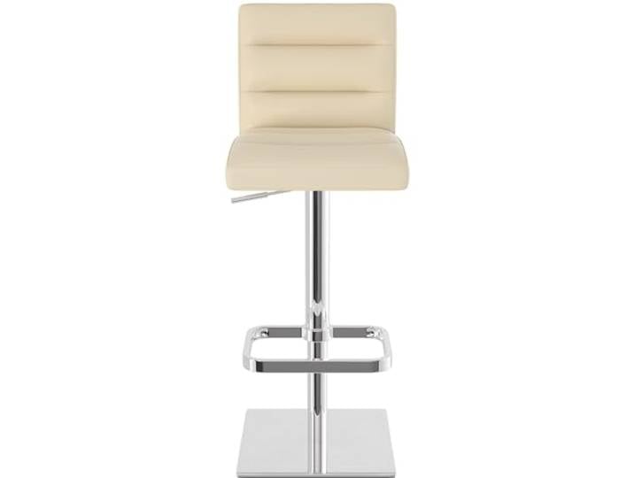 Bar Stools UK Luxus Chrom Echtleder Barhocker - Creme