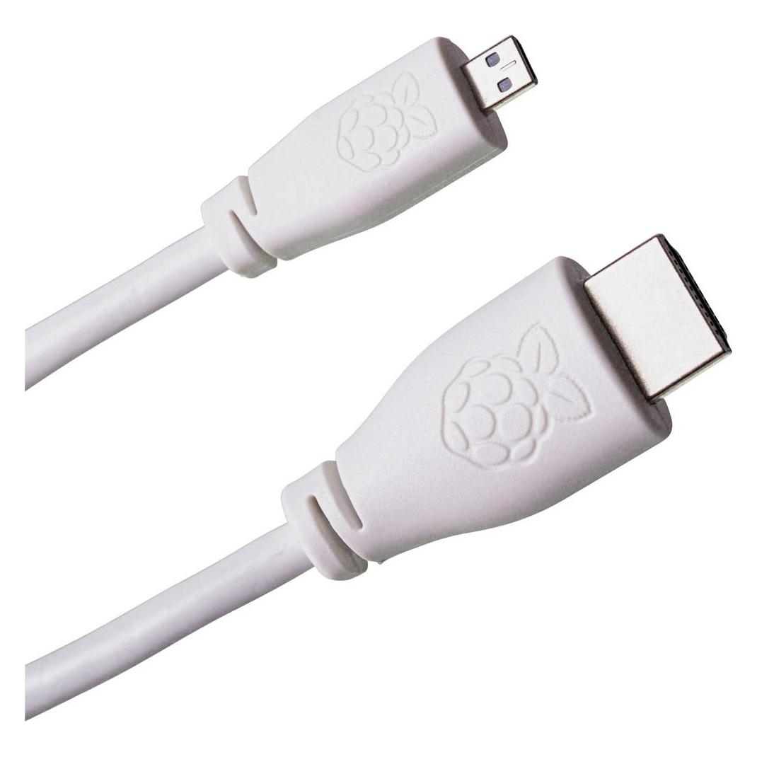 Raspberry Pi Official HDMI to mini HDMI cable 1m white (Pi0) (SC0051)
