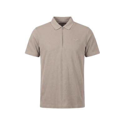 Poloshirt KLEINIGKEIT "Kleinigkeit Edel Tawil Shirt", Herren, Gr. M, beige (taupe), 100% Baumwolle, unifarben, normal, amerikanischer Ausschnitt, Shirts