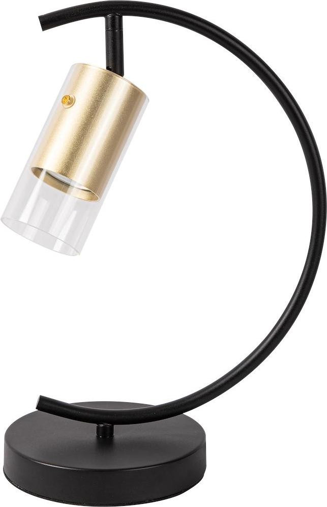 Milagro Ricky bureaulamp van aluminium in zwart en goud met halvemaanvorm en 1xGU10 8W