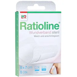 Ratioline Wundverband 7x5 cm steril 5 St