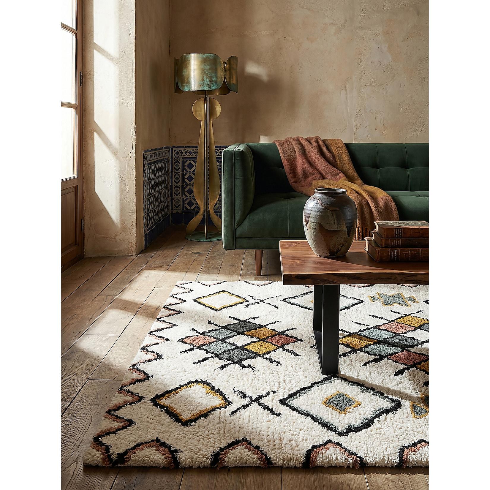 Wollteppich Rauten Bunt 160 x 230 cm - BRUE Kadima Design