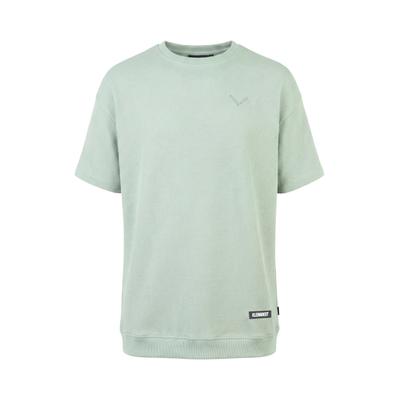 T-Shirt KLEINIGKEIT "Kleinigkeit Waffley Snipes Shirt", Herren, Gr. M, grün (matcha grün), 100% Baumwolle, unifarben, normal, Rundhals, Shirts T-Shirt