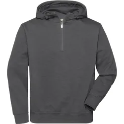 Bio Kapuzen-Sweatshirt "JN839" - XL - dark-melange