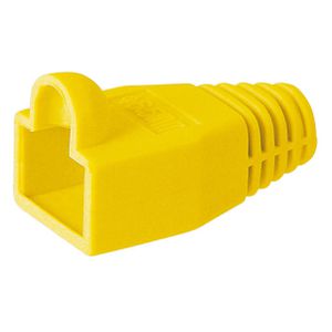 Goobay Knickschutztülle 11235, für RJ45 Modularstecker, für 6,4 mm Ø, gelb