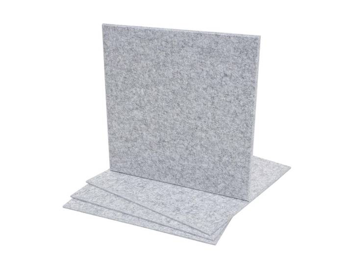 Jamb Akustikwandpaneel Hellgrau Komplett-Set, Textil, 50x50x1 cm, Wandverkleidung, Akustikpaneele