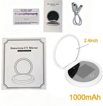 Fusion Finds Sunscreen Mirror With LED Light & Magnification Travel Makeup Mirror upgraded Version