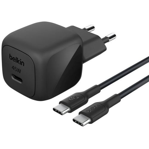 Belkin Boostcharge 45W USB-C Charger with PD and PPS including 1.00m USB schwarz