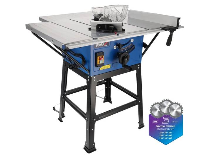 Scie À Table Pour Bois\, Trancheuse\, Scie Circulaire Dedra Ded7754T3 2000W\, Lame 254Mm