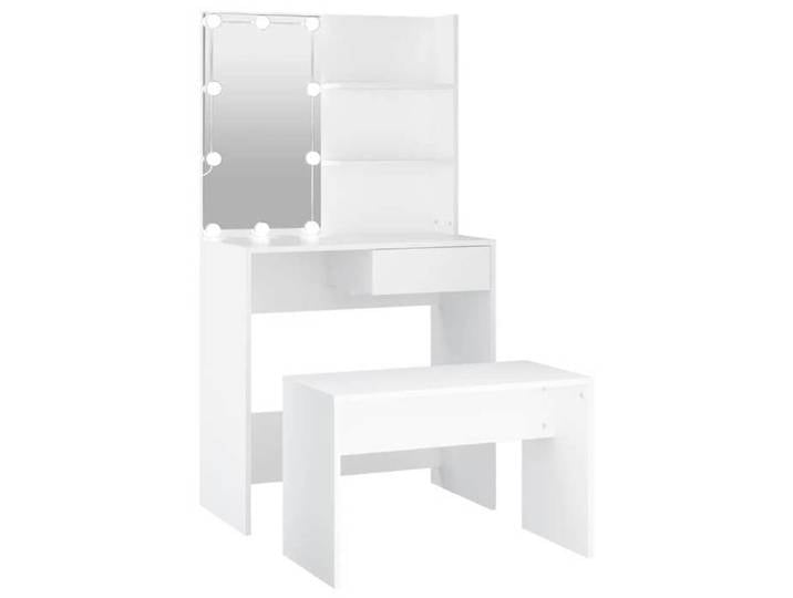 Ensemble de coiffeuse avec LED intemporel - - bois d'ingénierie - blanc 172vqr35n
