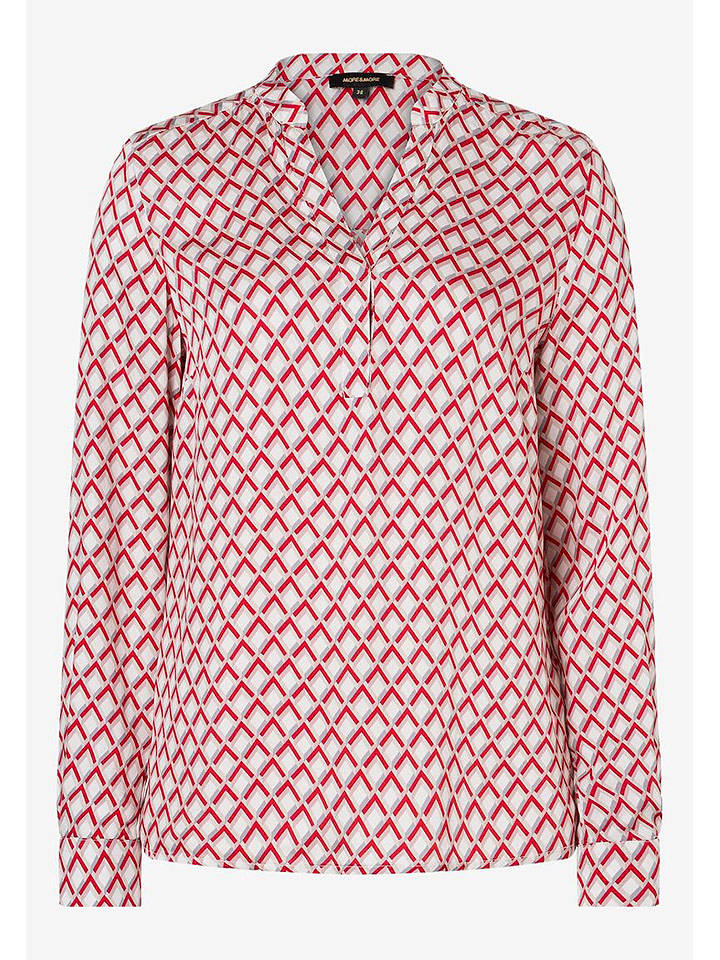 More & More Bluse in Rot/ Weiß - 38