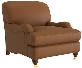 Janelle Leather Chair - Saddle Leather, Saddle Sierra - Ballard Designs