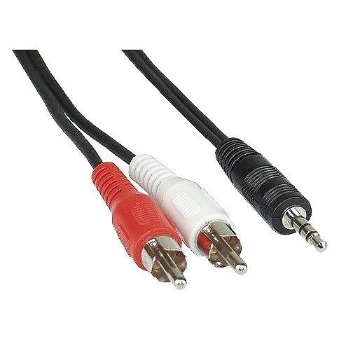 InLine Cinch/Klinke Kabel (1 m, AUX Kabel, Cinch Kabel) (89944L)